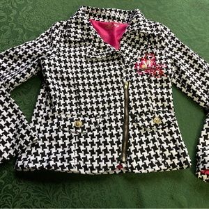 GIRLS DISNEY M ACADEMY HOUNDSTOOTH CHECK JACKET SIZE 10/12